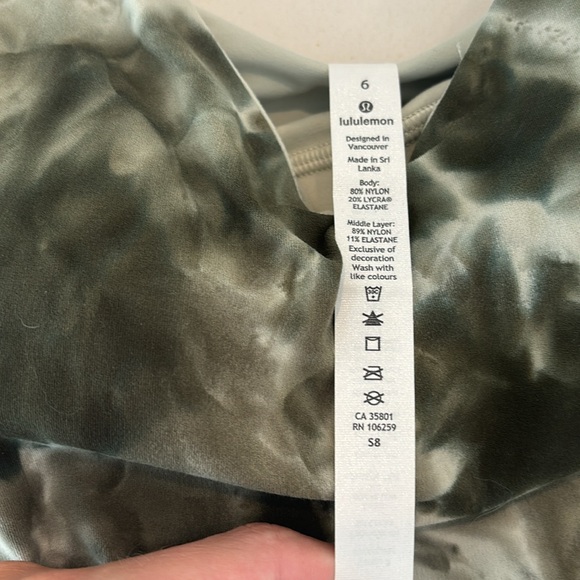 Lululemon Align Tank Green Tie Dye 6 NWT - Picture 3 of 4